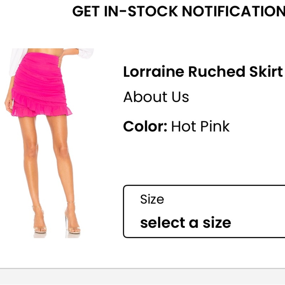 Lorraine Hot Pink Ruched Mini Skirt